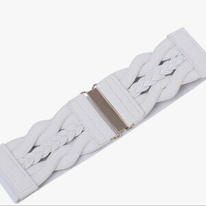 Women's Elastic Wide Belts Vintage Stretchy Belt Retro Fashion Cinch - Medium